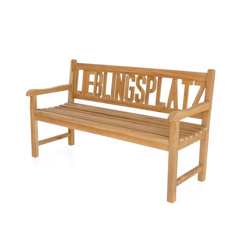 Gartenbank 'Marisa' 3-Sitzer Teakholz braun 63 x 89 x 150 cm