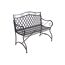 Gartenbank 'Porak' 2-Sitzer Stahl schwarz 60 x 97 x 111,5 cm