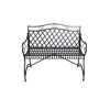 Gartenbank 'Porak' 2-Sitzer Stahl schwarz 60 x 97 x 111,5 cm
