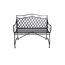 Gartenbank 'Porak' 2-Sitzer Stahl schwarz 60 x 97 x 111,5 cm