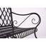 Gartenbank 'Porak' 2-Sitzer Stahl schwarz 60 x 97 x 111,5 cm