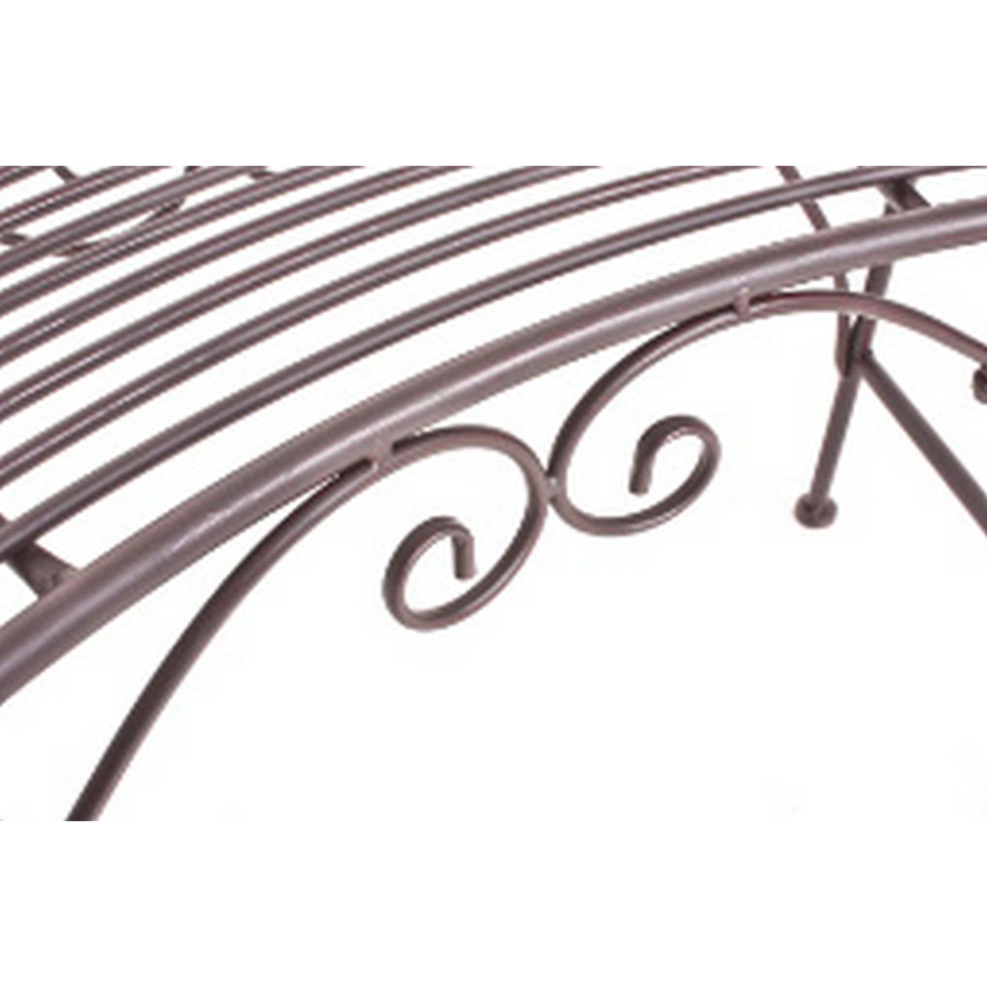 Gartenbank 'Fuego' 2-Sitzer Eisen schwarz/braun 28 x 47 x 125 cm