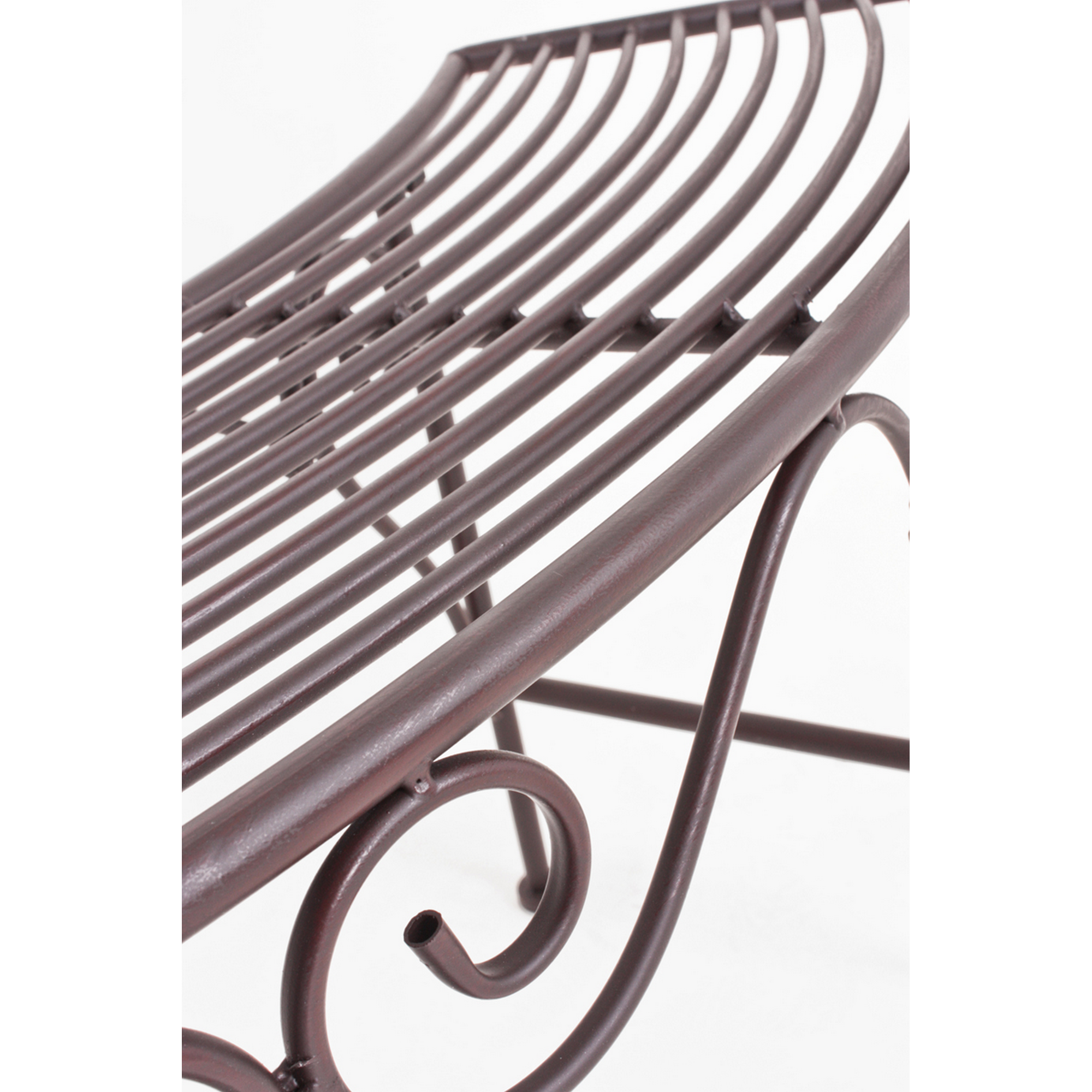 Gartenbank 'Fuego' 2-Sitzer Eisen schwarz/braun 28 x 47 x 125 cm