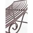 Gartenbank 'Fuego' 2-Sitzer Eisen schwarz/braun 28 x 47 x 125 cm
