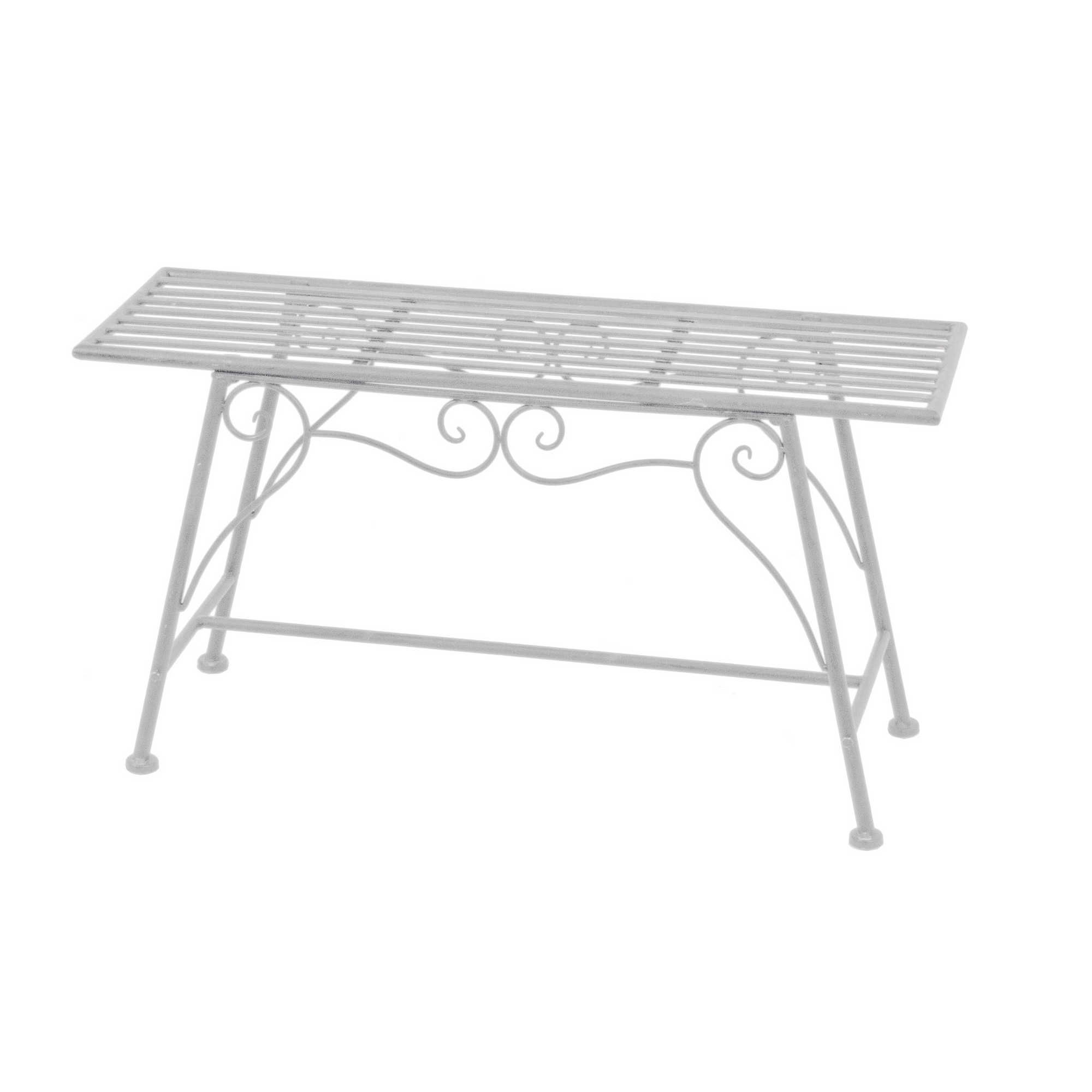 Blumenbank 'Lorin' Stahl weiß 83 x 45 x 27 cm