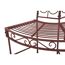 Baumbank 'Narvi' 2-Sitzer Stahl schwarz, braun 63 x 80 x 122 cm