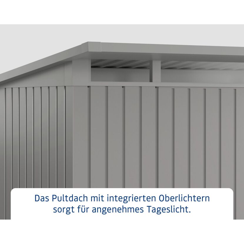 Gerätehaus  'Euroline EPD4  S-Sk' graualuminium 229 x 310 cm