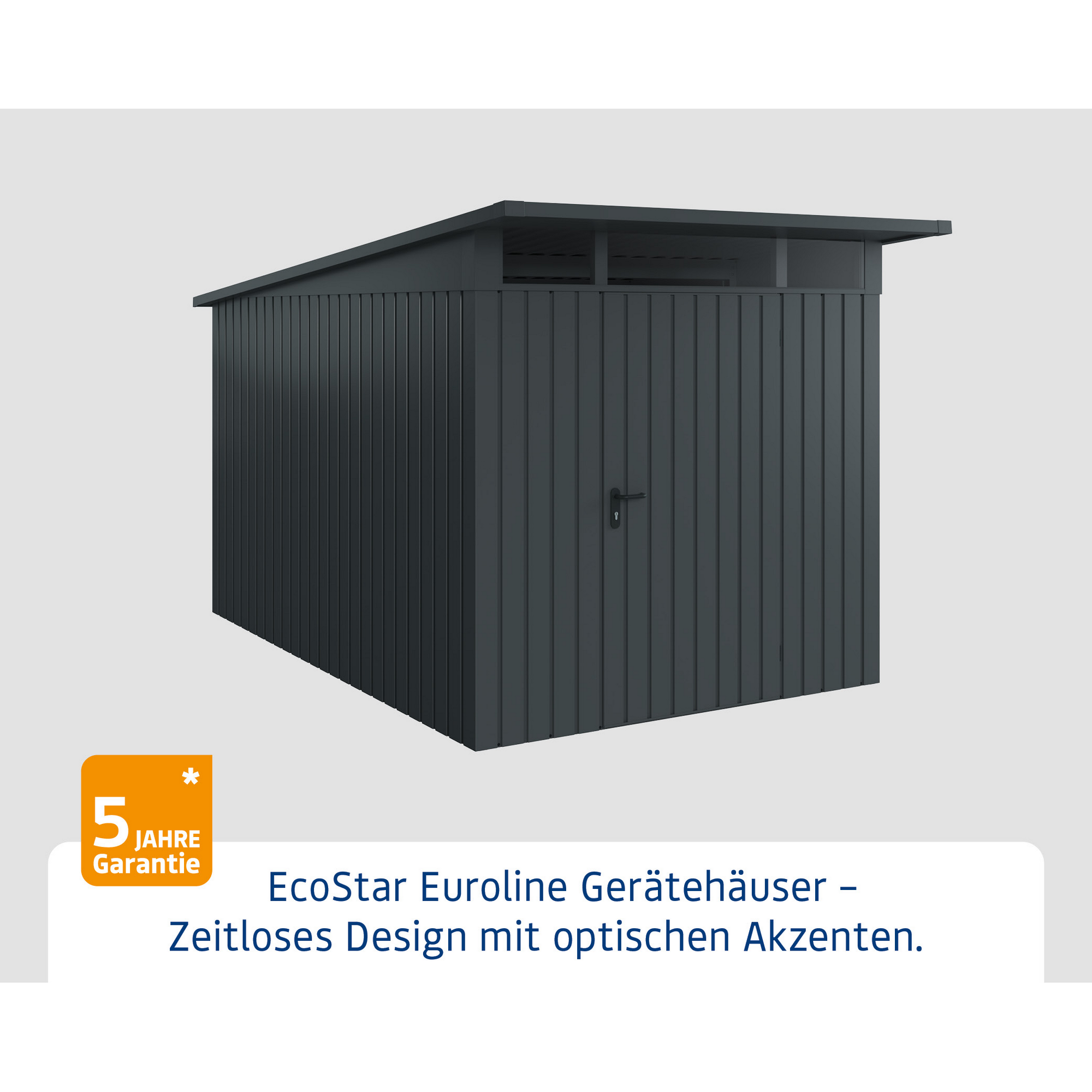 Gerätehaus  'Euroline EPD7  S-Sk' anthrazitgrau 229 x 358 cm