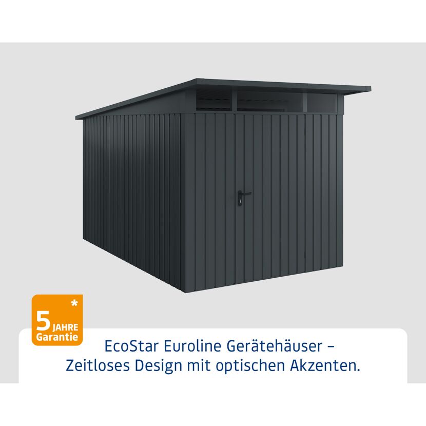 Gerätehaus  'Euroline EPD7  S-Sk' anthrazitgrau 229 x 358 cm