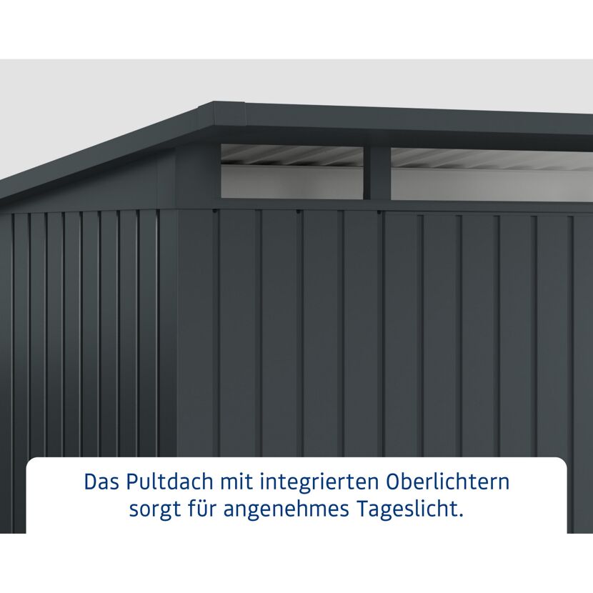 Gerätehaus  'Euroline EPD7  S-Sk' anthrazitgrau 229 x 358 cm