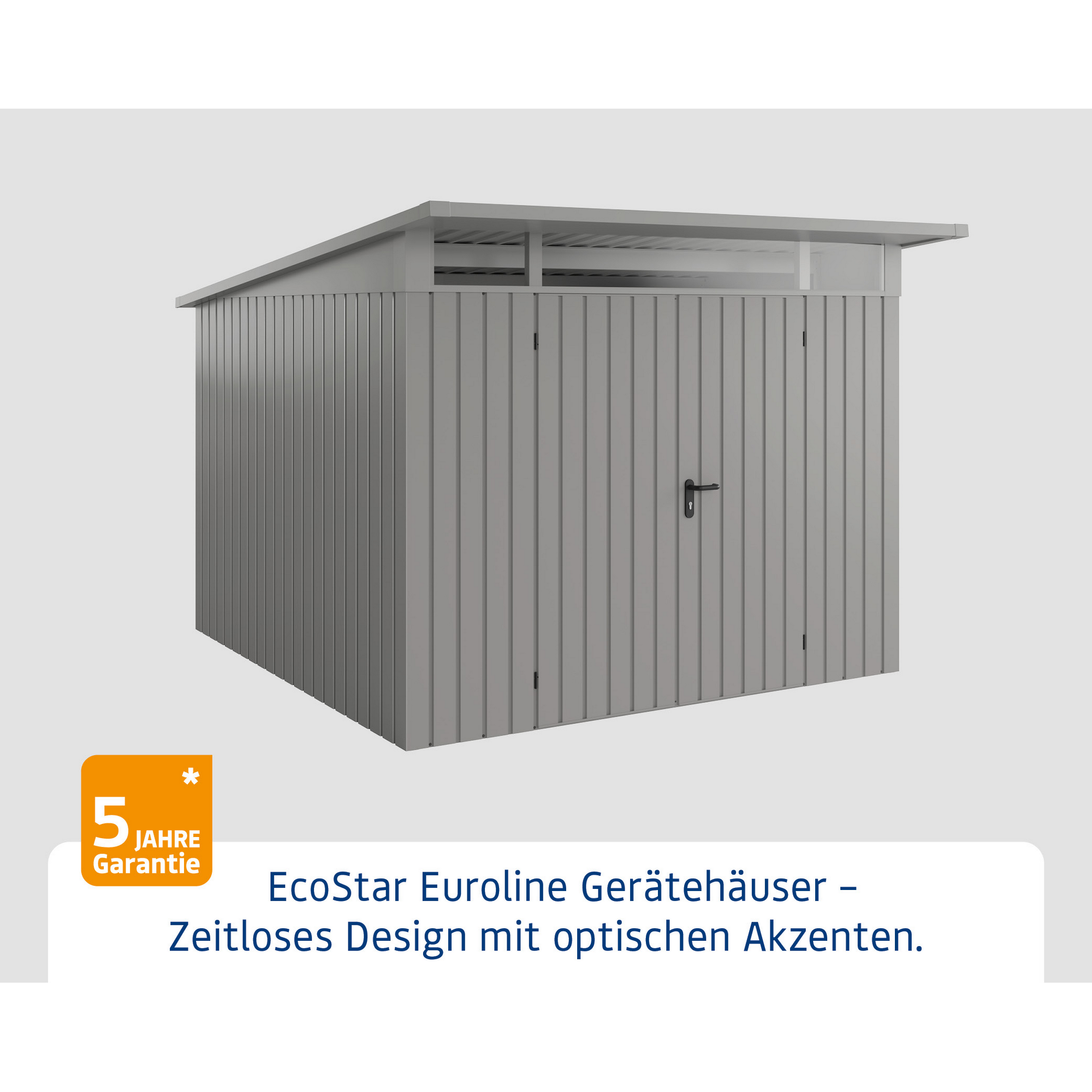 Gerätehaus  'Euroline EPD10  S-Sk' graualuminium 277 x 310 cm