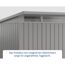 Gerätehaus  'Euroline EPD10  S-Sk' graualuminium 277 x 310 cm