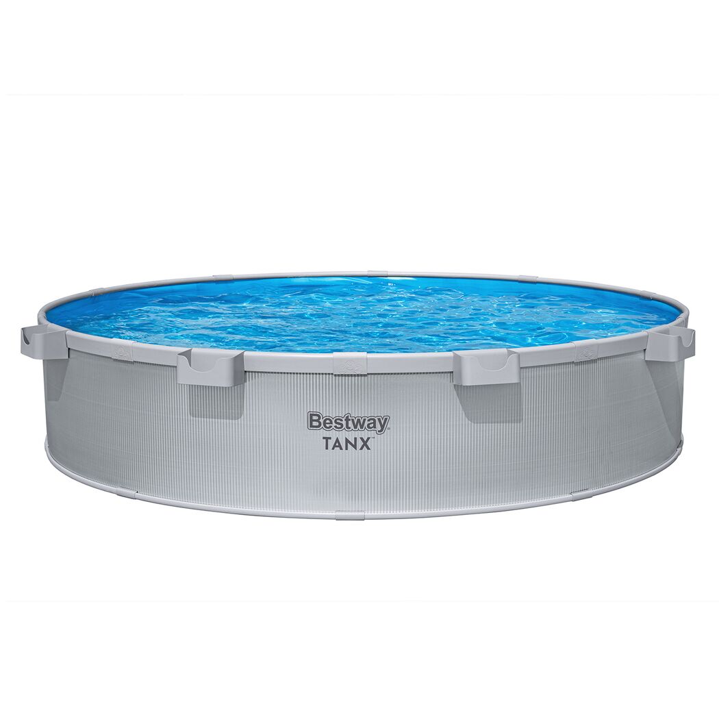 Stahlwandpool-Set 'Tanx™' grau mit Filterpumpe Ø 305 x 61 cm