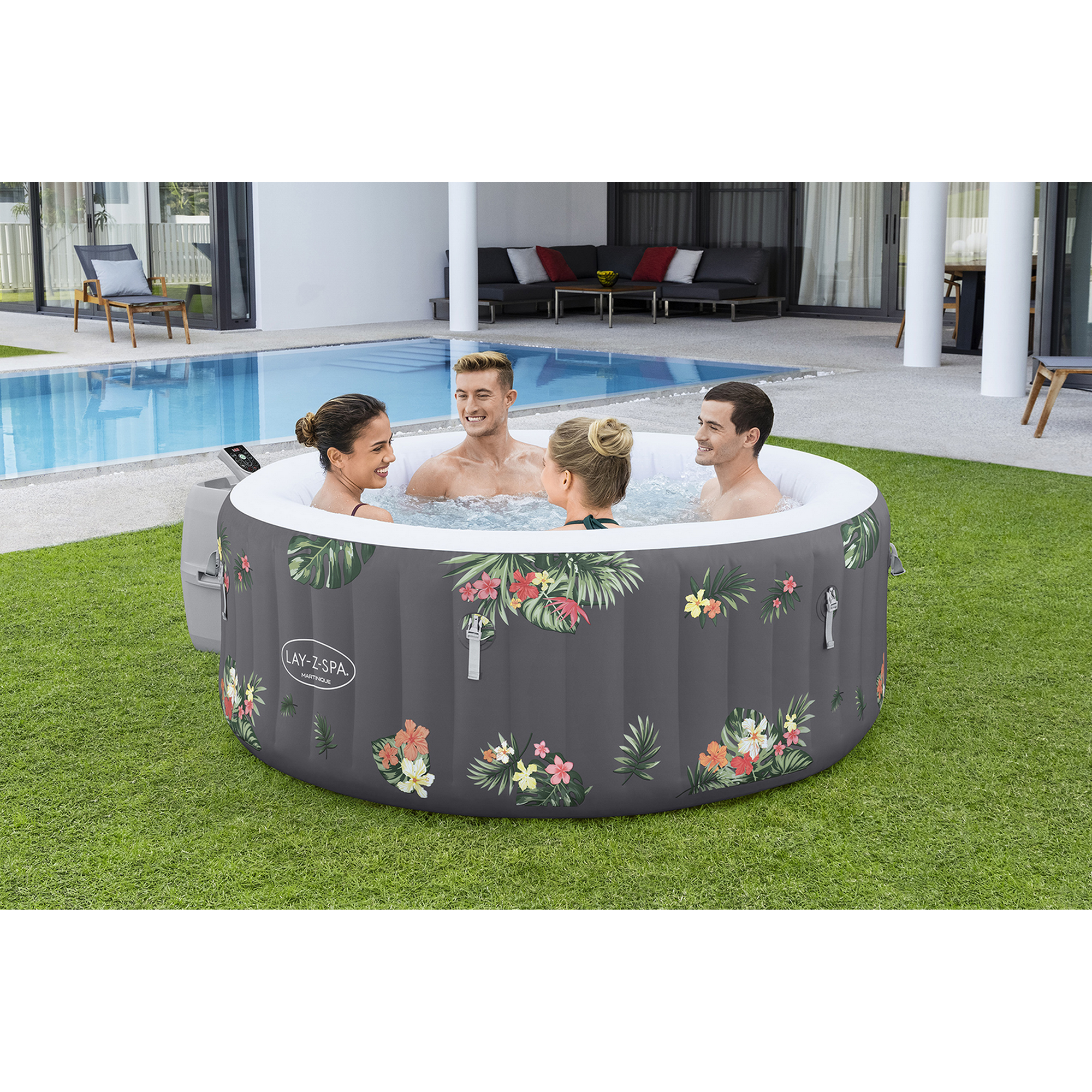 Whirlpool 'LAY-Z-SPA® Martinique AirJet' Hibiskus 180 x 66 cm, mit App Steuerung