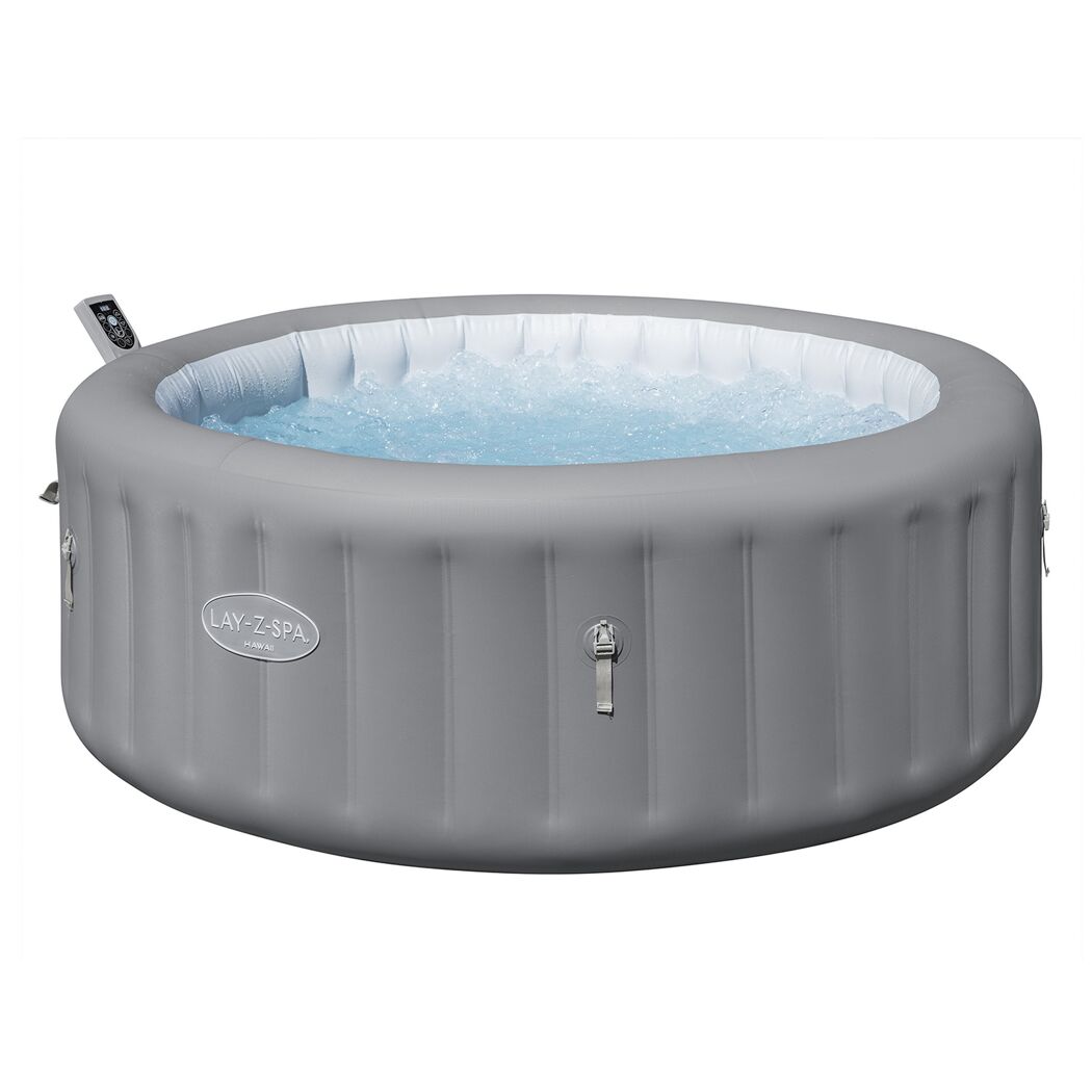 Energiespar-Whirlpool 'LAY-Z-SPA® Hawaii AirJet™' grau Ø 196 x 71 cm, mit App-Steuerung