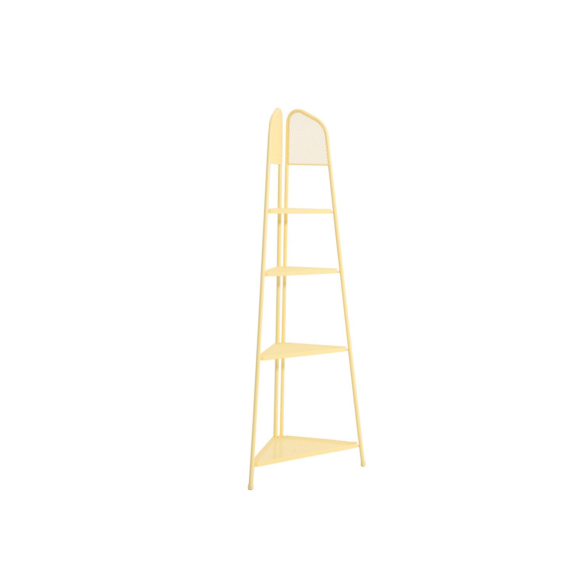 Eckregal 'Ekko' Stahl gelb 48 x 180 x 48 cm