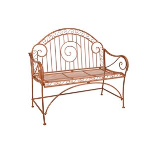 Gartenbank 'Cameroon' 2-Sitzer Stahl braun 112 x 101 x 53 cm