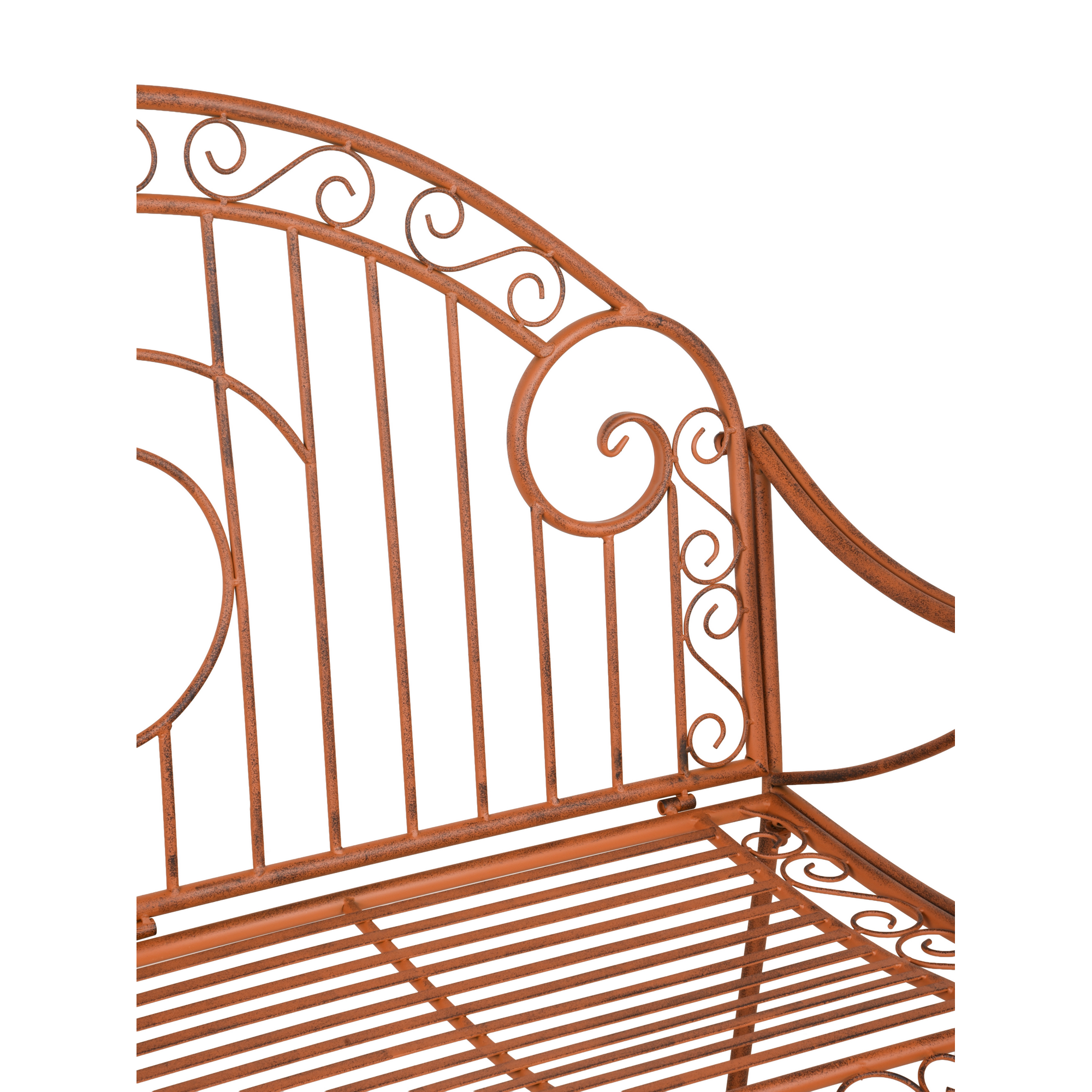 Gartenbank 'Cameroon' 2-Sitzer Stahl braun 112 x 101 x 53 cm