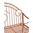 Gartenbank 'Cameroon' 2-Sitzer Stahl braun 112 x 101 x 53 cm