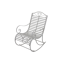 Schaukelstuhl 'Tambo' Eisen weiß 57 x 84 x 99,5 cm