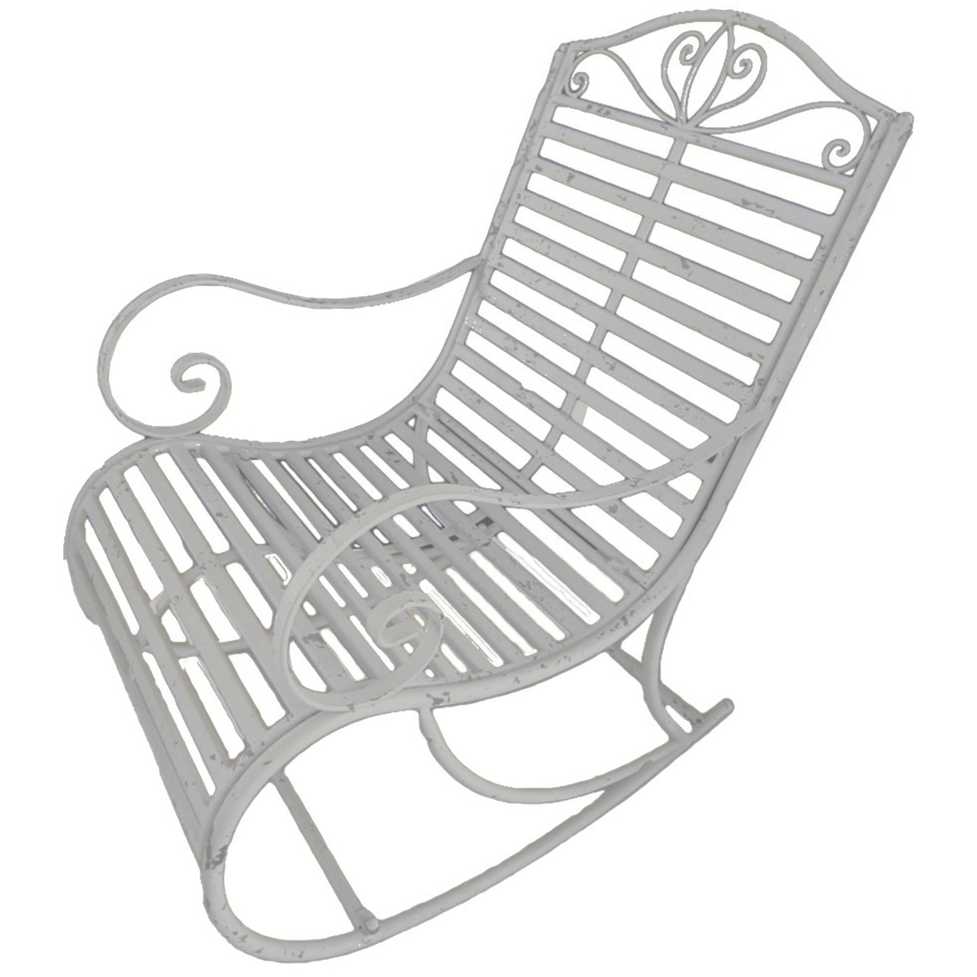 Schaukelstuhl 'Tambo' Eisen weiß 57 x 84 x 99,5 cm