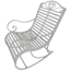Schaukelstuhl 'Tambo' Eisen weiß 57 x 84 x 99,5 cm