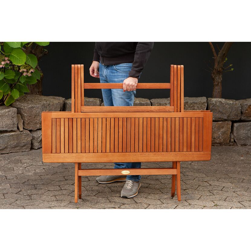 Gartentisch 'Orlando' klappbar Eukalyptusholz 120 x 70 x 74 cm