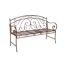 Gartenbank 'Saket' 3-Sitzer Stahl braun 53 x 94,5 x 147 cm