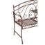 Gartenbank 'Saket' 3-Sitzer Stahl braun 53 x 94,5 x 147 cm