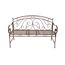 Gartenbank 'Saket' 3-Sitzer Stahl braun 53 x 94,5 x 147 cm