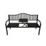 Gartenbank 'Segula' 3-Sitzer Stahl schwarz 150 x 89 x 60 cm
