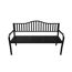 Gartenbank 'Segula' 3-Sitzer Stahl schwarz 150 x 89 x 60 cm