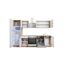 Küchenzeile 'Merle' mit E-Geräten KB280ESWCGKE weiß/eichefarben 280 cm