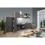 Küchenzeile 'Merle' mit E-Geräten KB300ESGS grau/eichefarben 300 cm