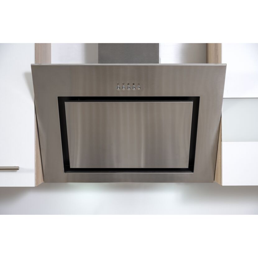 Küchenzeile 'Merle' mit E-Geräten KB310ESWSC weiß/eichefarben 310 cm