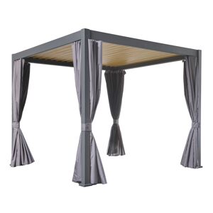 Pavillon 'Daphne' grau/braun 290 x 290 x 240 cm