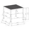 Pavillon 'Daphne' grau/braun 290 x 290 x 240 cm
