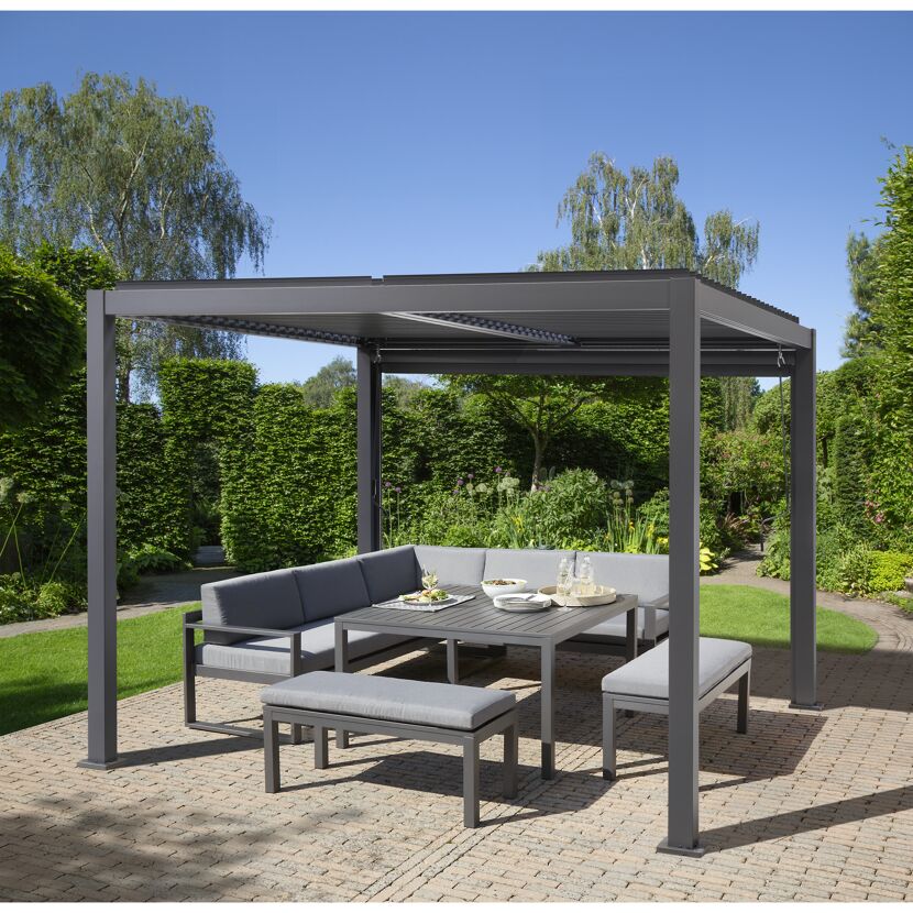 Pavillon 'Malina' grau 292 x 292 x 242 cm