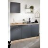 Oberschrank 'Merle' grau/eichefarben 50 x 56,1 x 34,6 cm