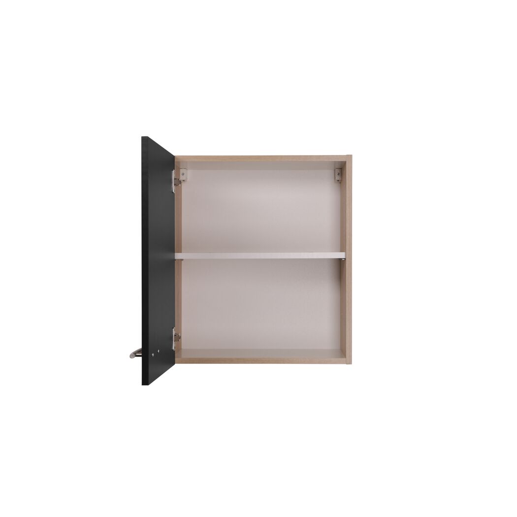 Oberschrank 'Merle' schwarz/eichefarben 50 x 56,1 x 34,6 cm