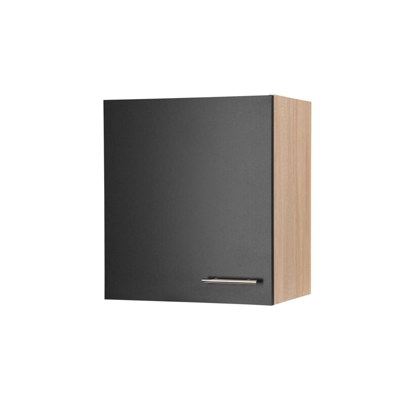 Oberschrank 'Merle' schwarz/eichefarben 50 x 56,1 x 34,6 cm