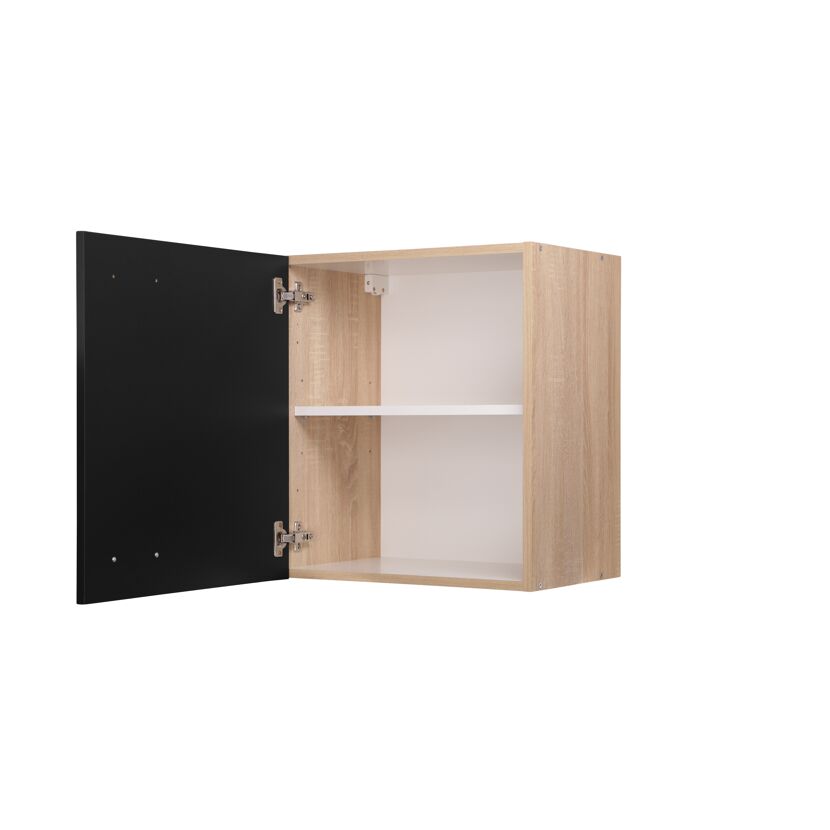 Oberschrank 'Merle' schwarz/eichefarben 50 x 56,1 x 34,6 cm
