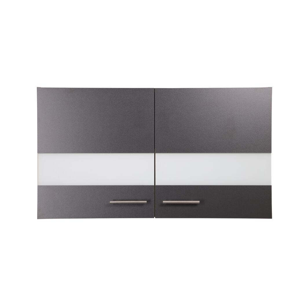 Oberschrank 'Merle' grau/eichefarben 100 x 56,1 x 34,6 cm