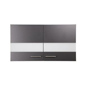 Oberschrank 'Merle' grau/eichefarben 100 x 56,1 x 34,6 cm