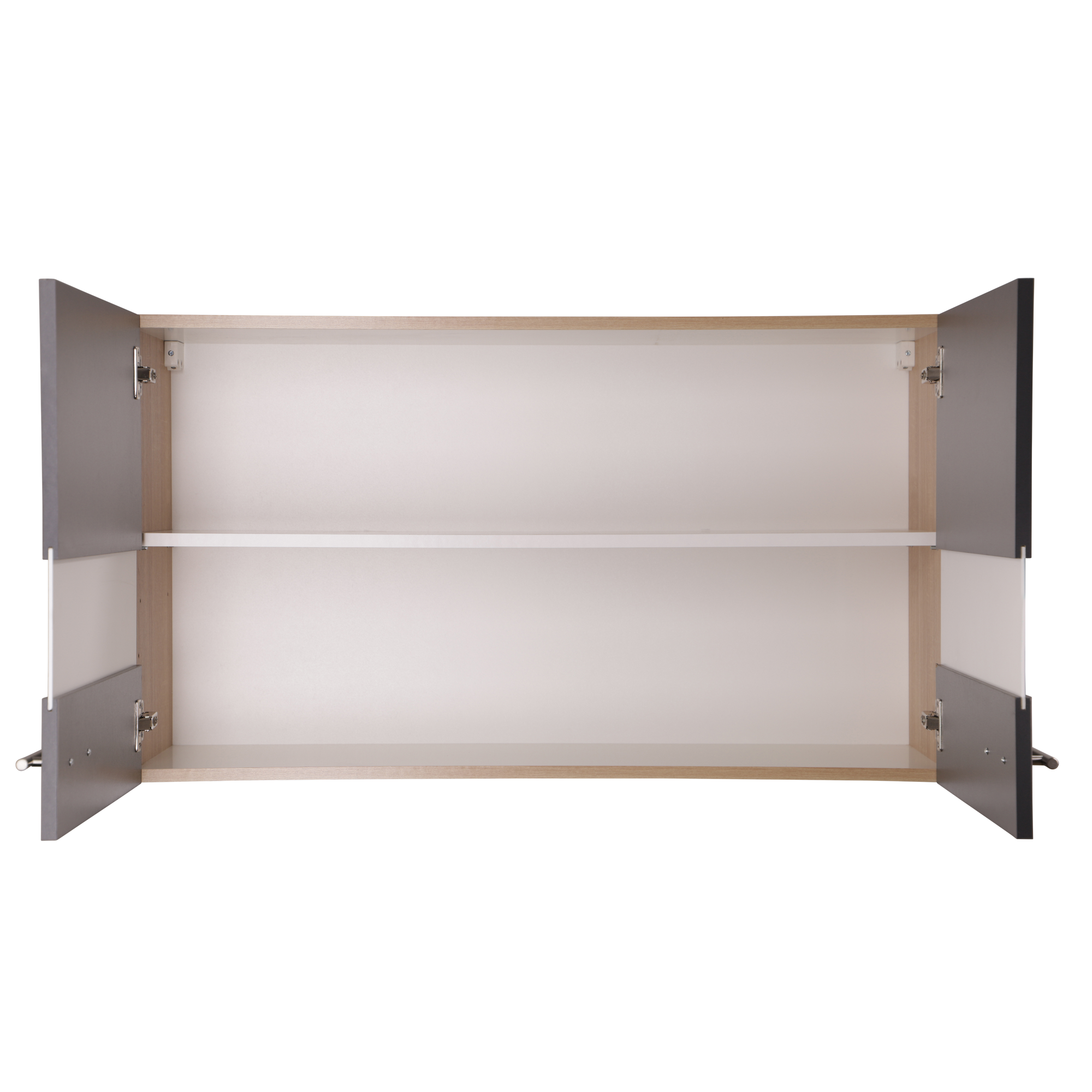 Oberschrank 'Merle' grau/eichefarben 100 x 56,1 x 34,6 cm