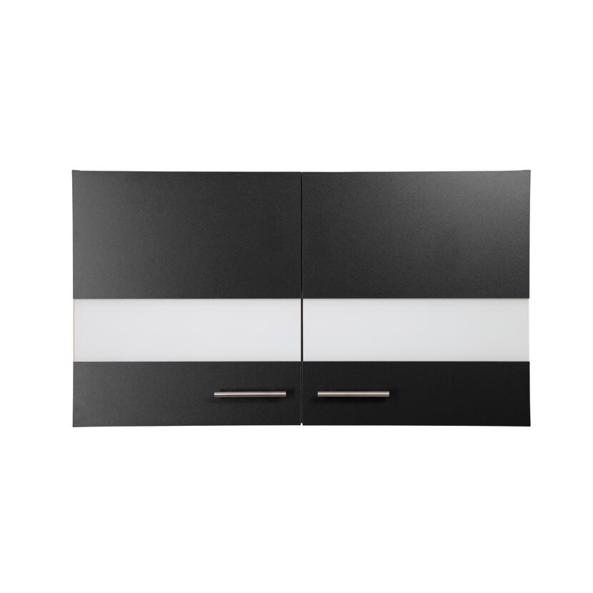 Oberschrank 'Merle' schwarz/eichefarben 100 x 56,1 x 34,6 cm