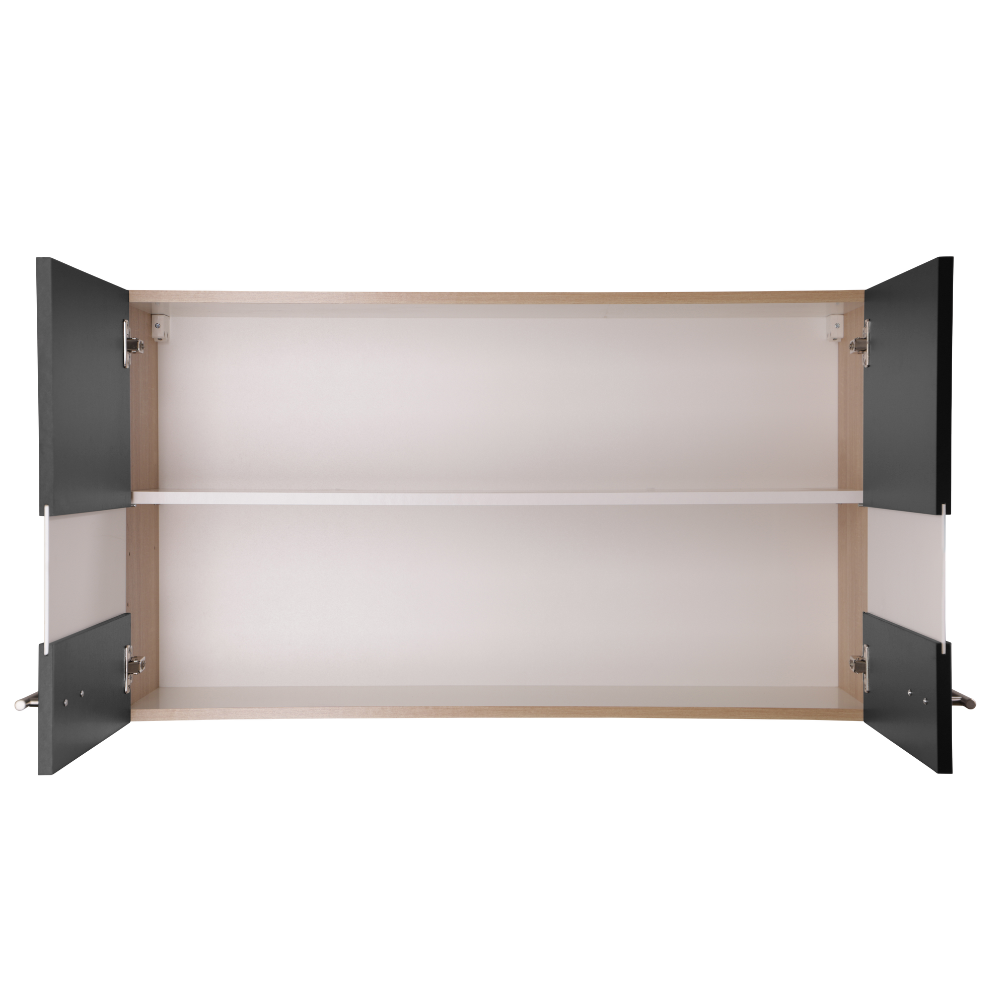 Oberschrank 'Merle' schwarz/eichefarben 100 x 56,1 x 34,6 cm