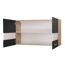 Oberschrank 'Merle' schwarz/eichefarben 100 x 56,1 x 34,6 cm