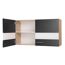 Oberschrank 'Merle' schwarz/eichefarben 100 x 56,1 x 34,6 cm