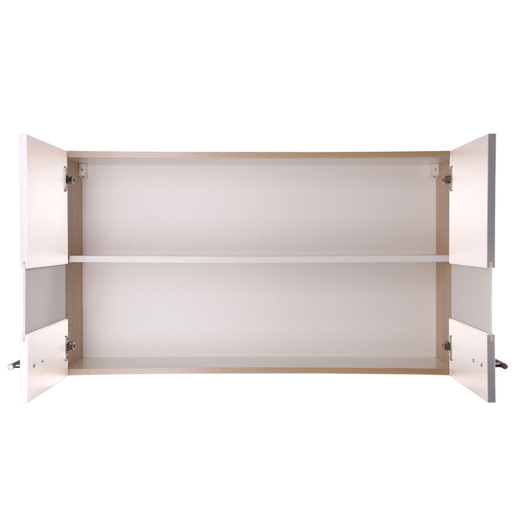 Oberschrank 'Merle' weiß/eichefarben 100 x 56,1 x 34,6 cm